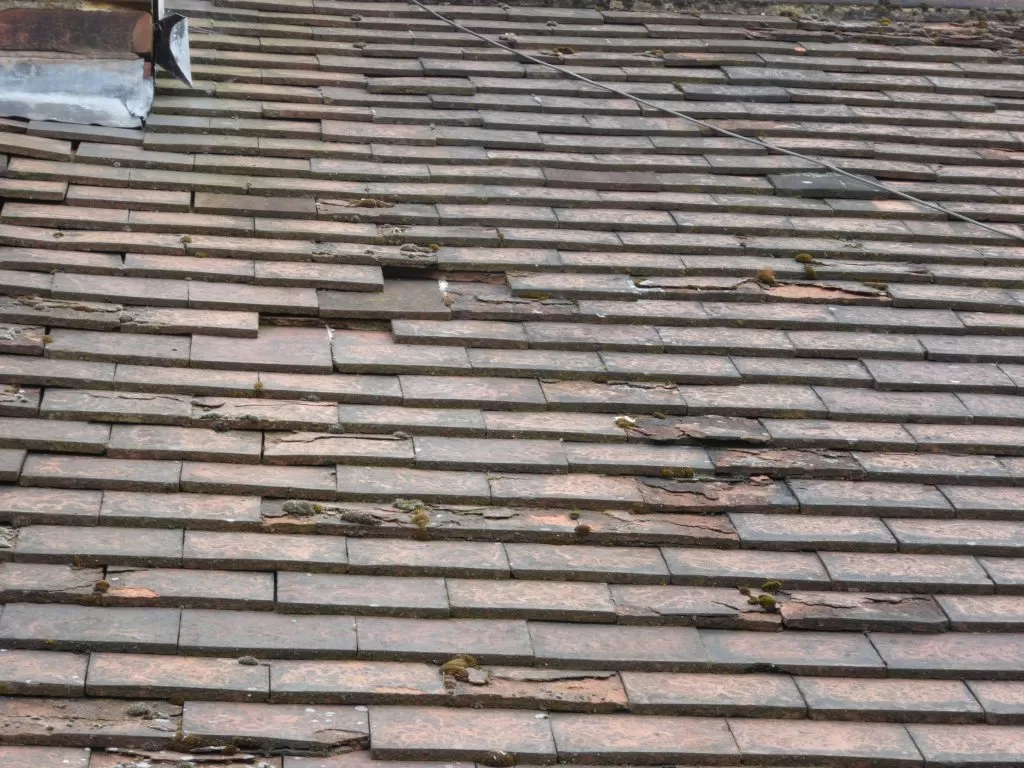 roof damaged from frost